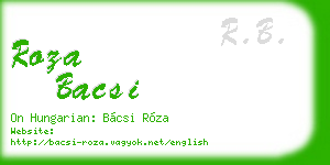 roza bacsi business card